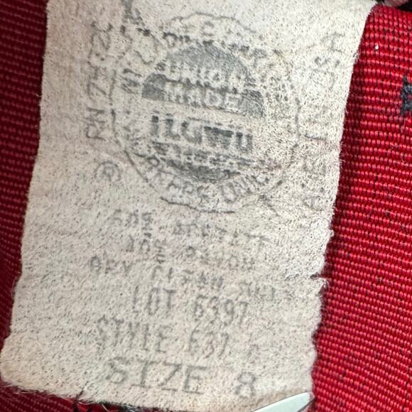 Vintage Red Kimono Style Button Blouse Size 8 - Picture 9 of 9